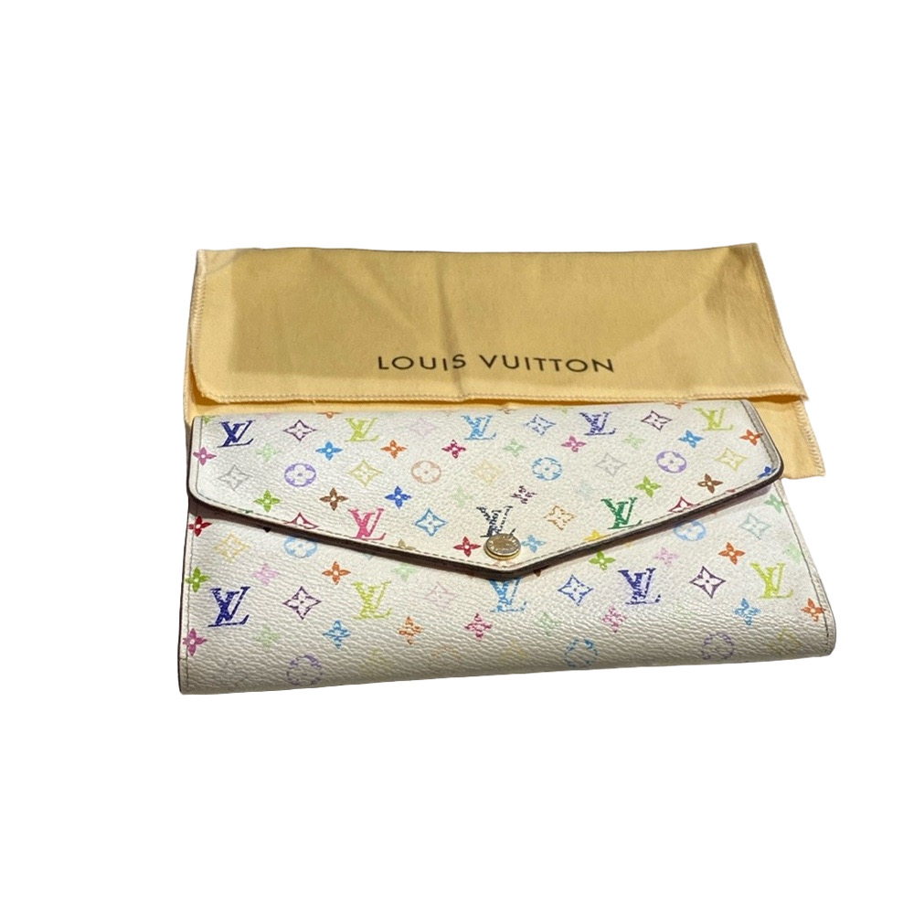 Louis Vuitton white & pink Murakami wallet with dust bag & box - Picture 5 of 17